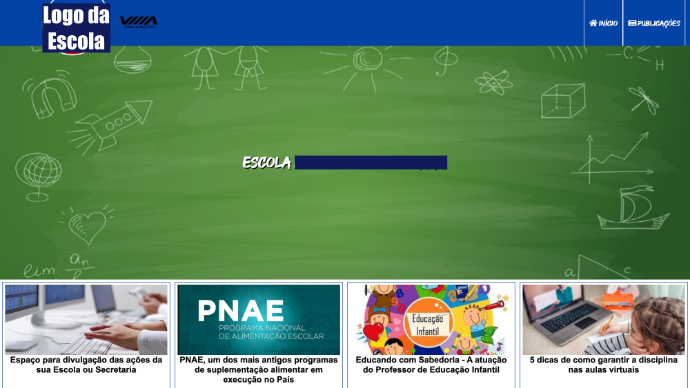 Exemplo de site da escola
